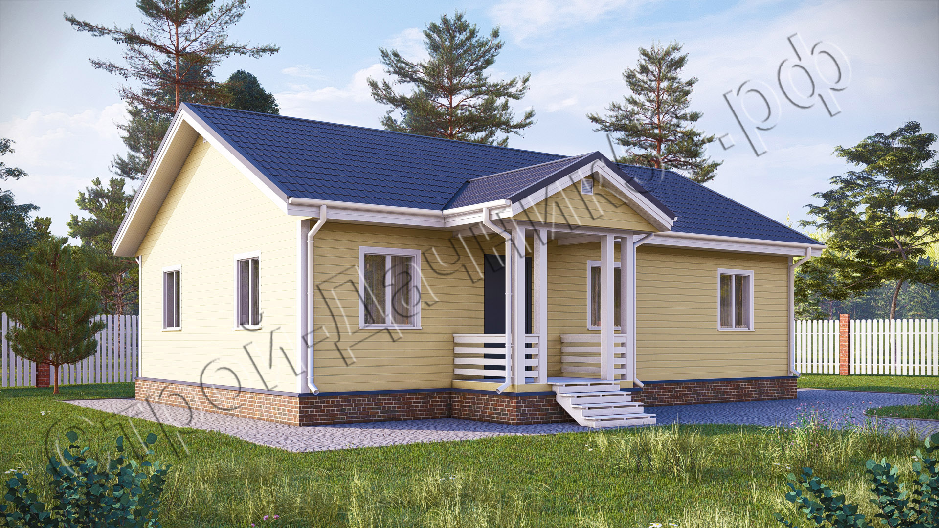 Проект каркасно-щитового дома Д–26